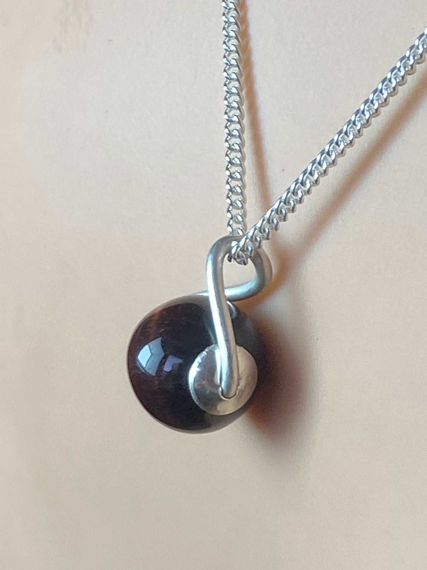 Tiger’s eye silver necklace
