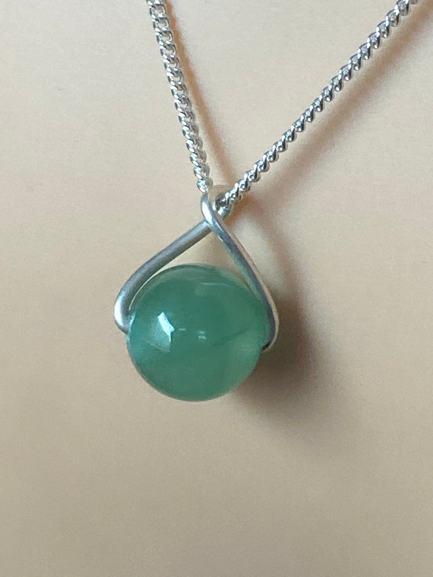 Aventurine Silver necklace