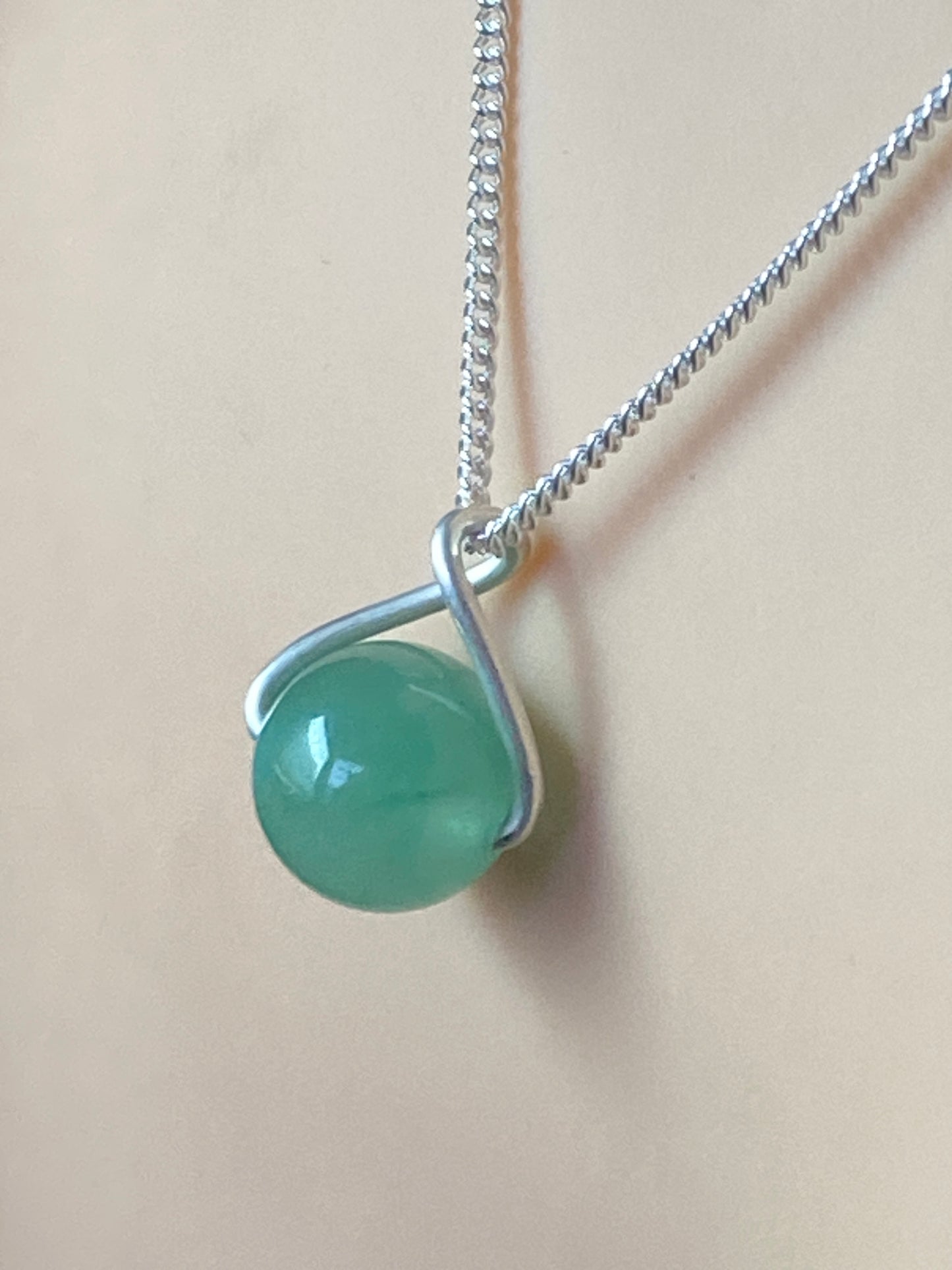 Aventurine Silver necklace