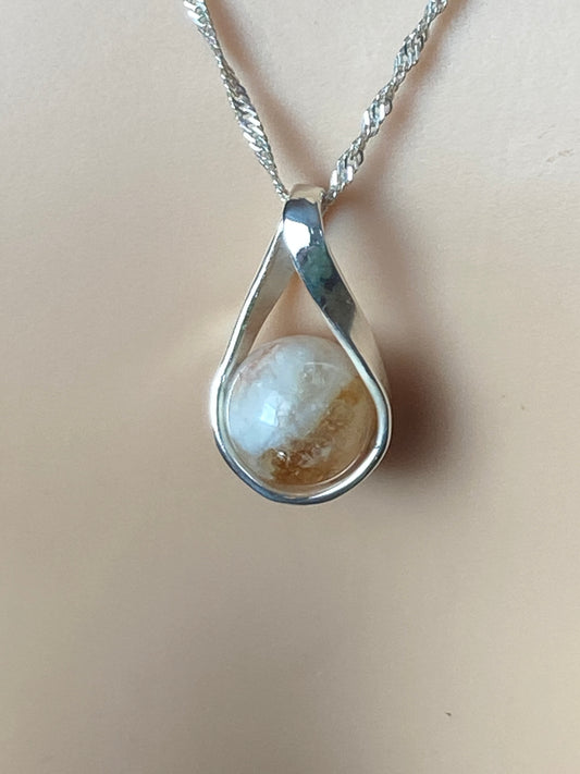 Silver necklace, 18” silver chain
