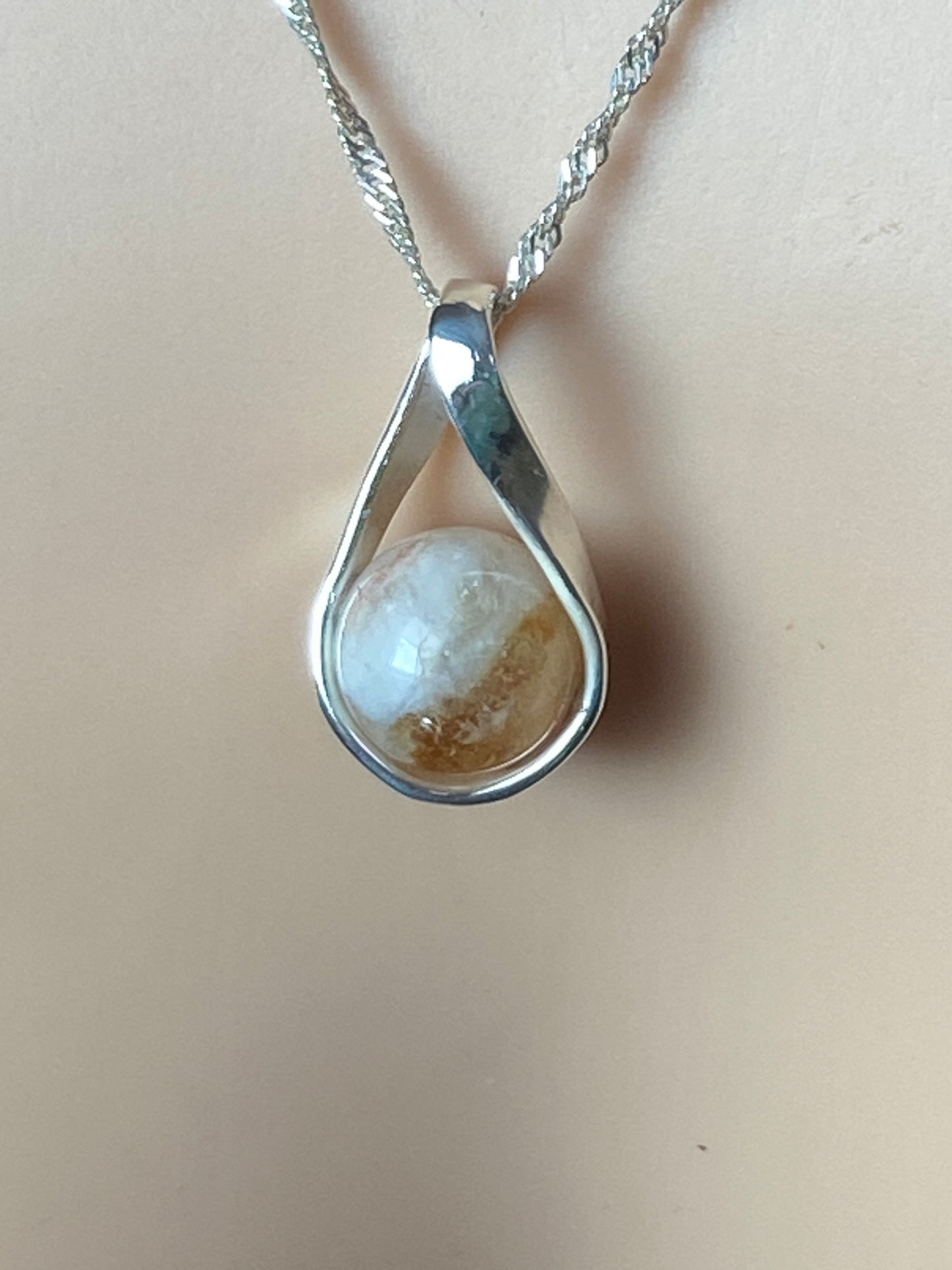 Silver necklace, 18” silver chain