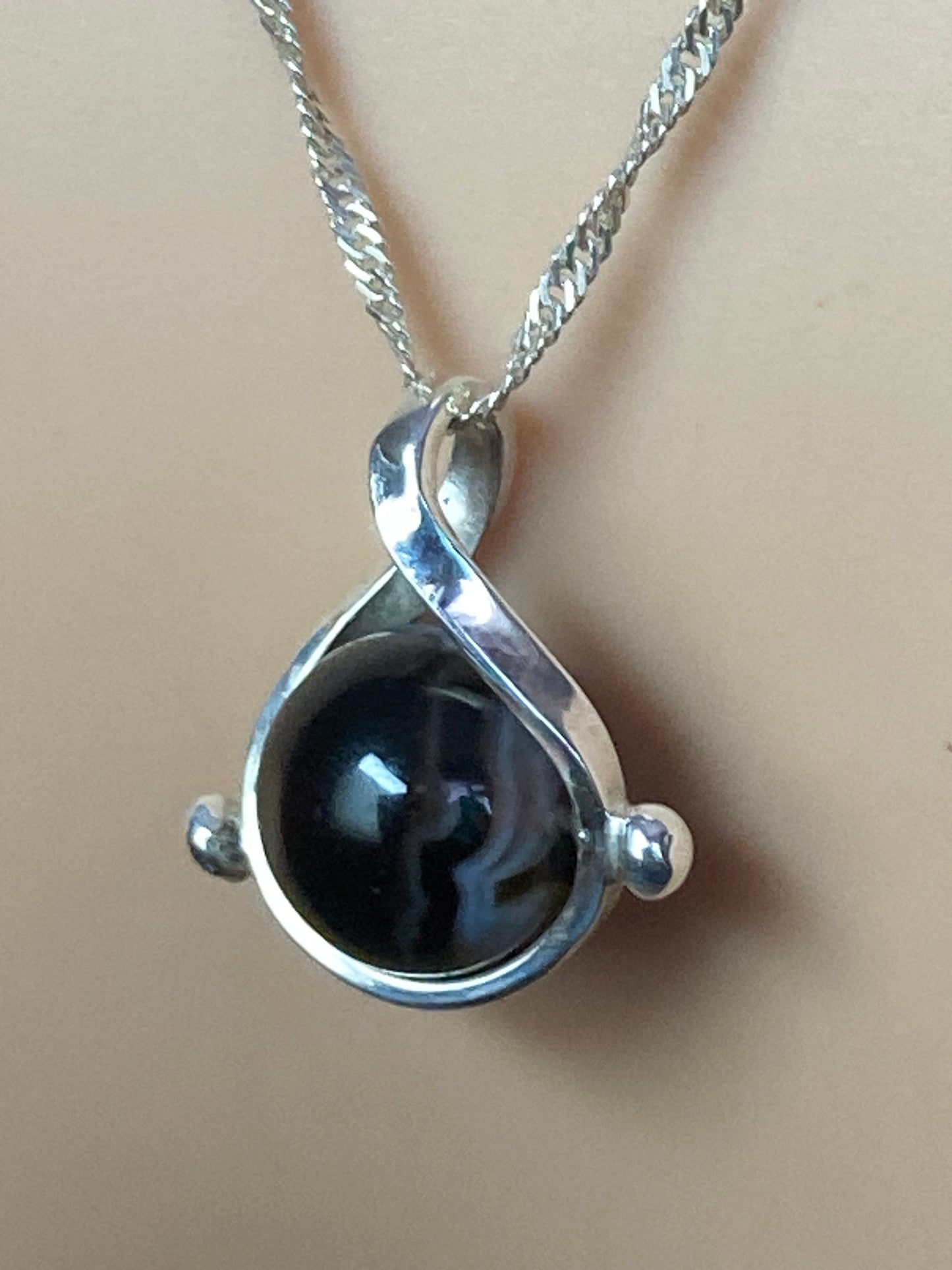 Silver necklace, 18” silver chain