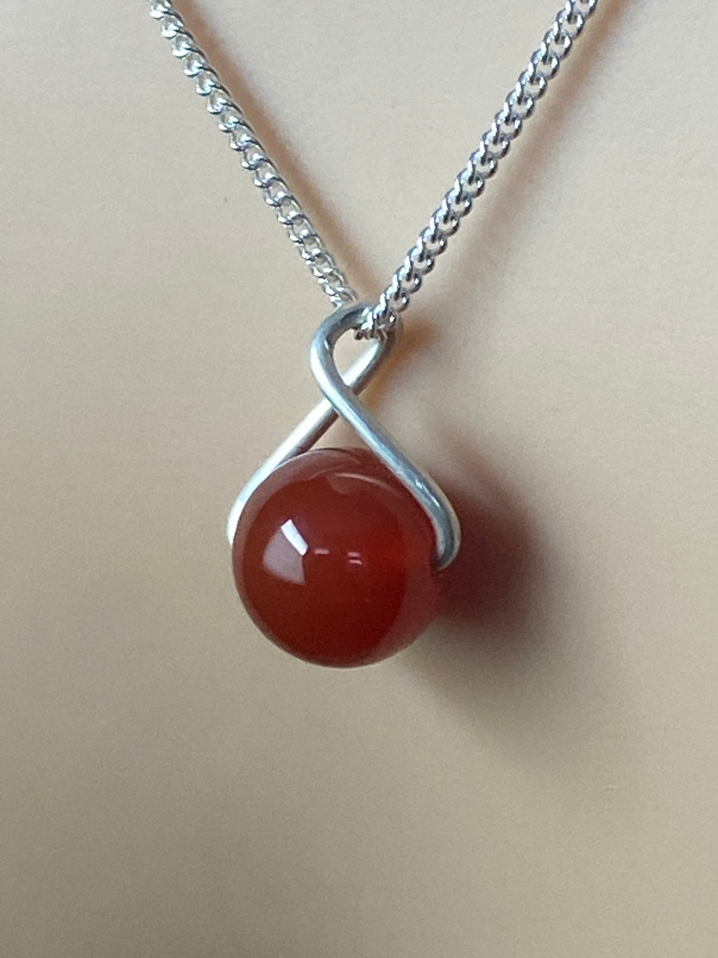 Carnelian Silver necklace