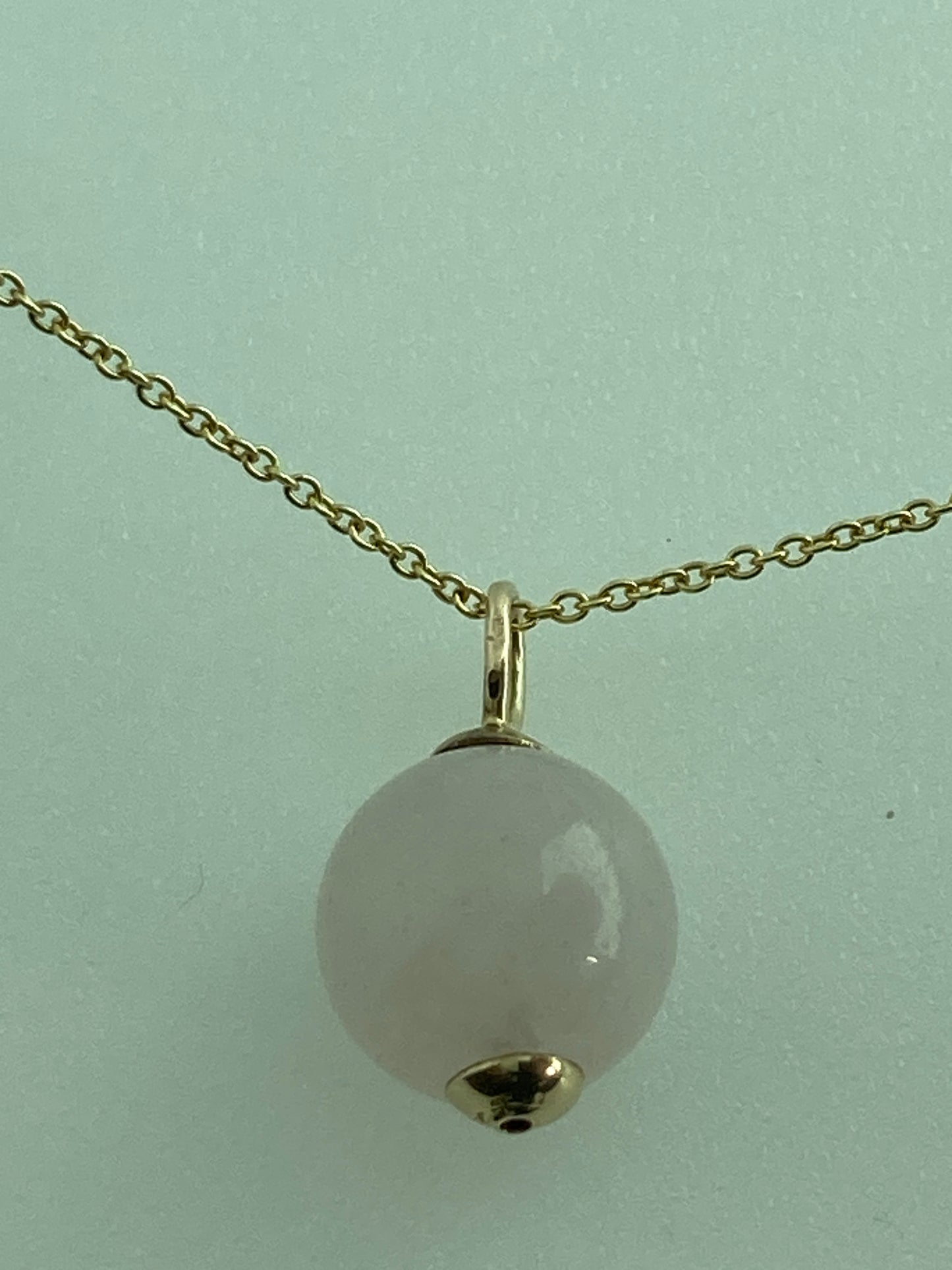 rose quartz gold necklace