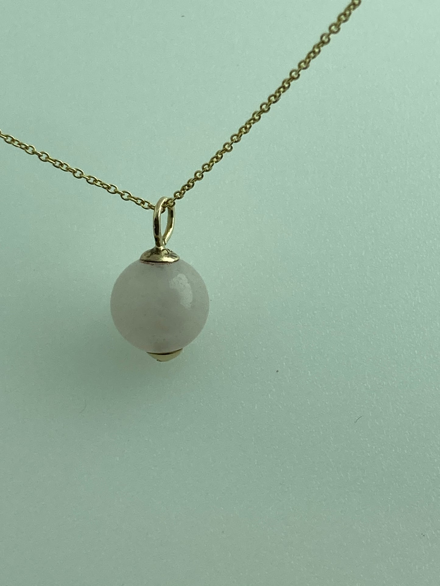 rose quartz gold necklace