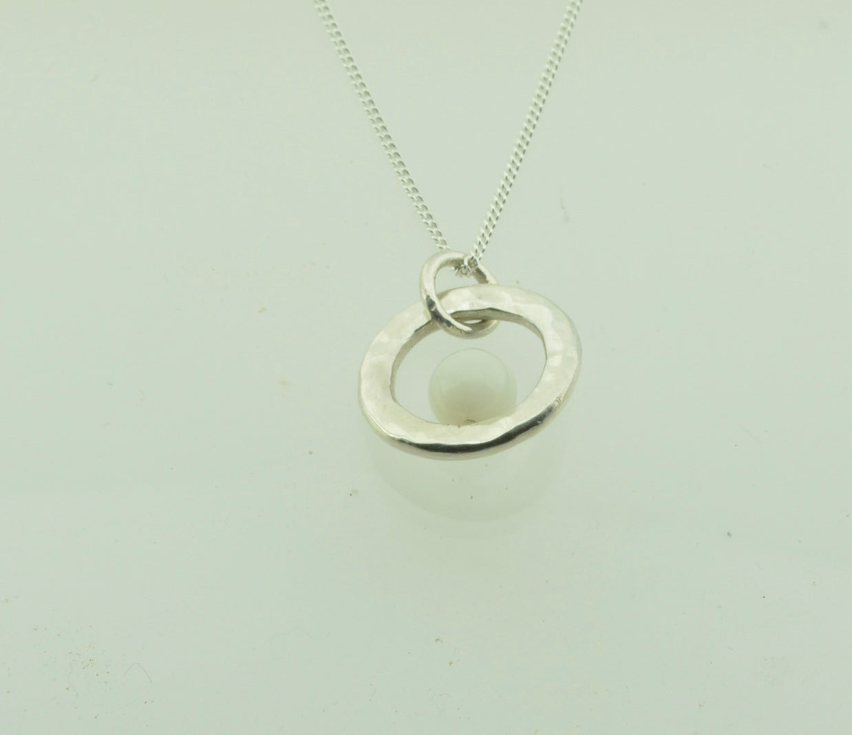 Silver White moonstone necklaces