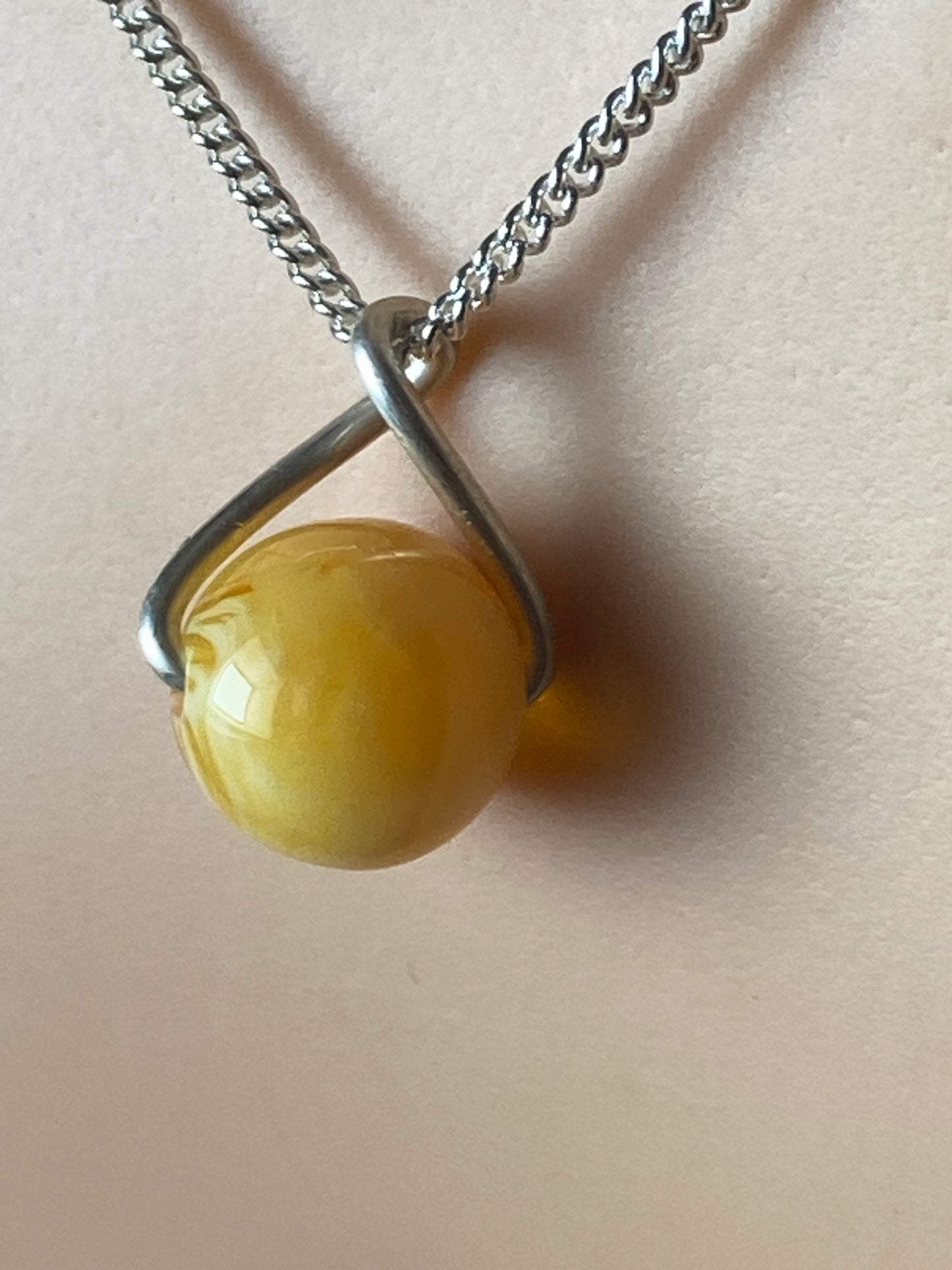 Silver Amber necklace