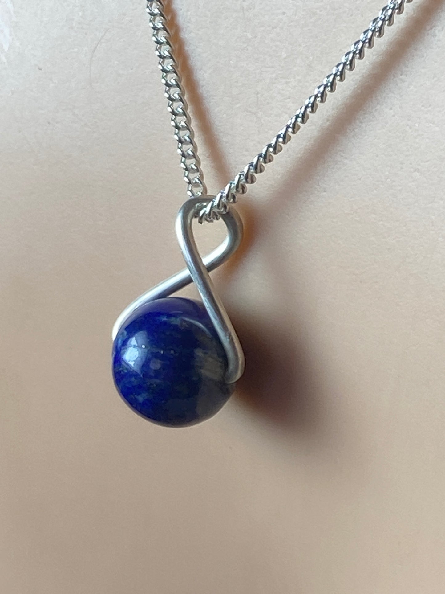 Silver Lapis lazuli pendant