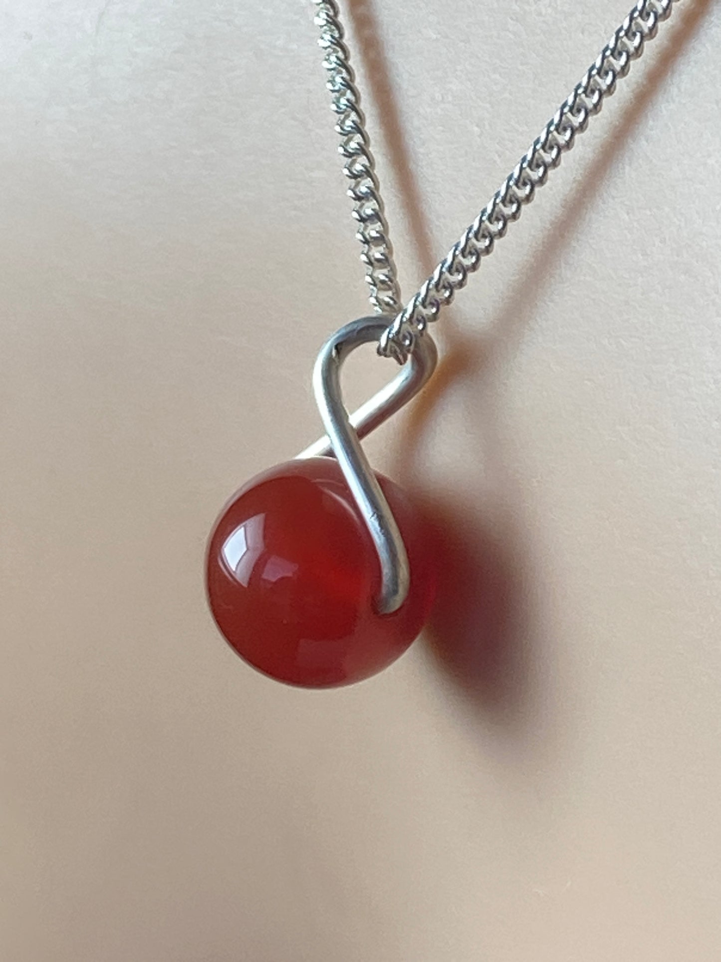 Carnelian Silver necklace