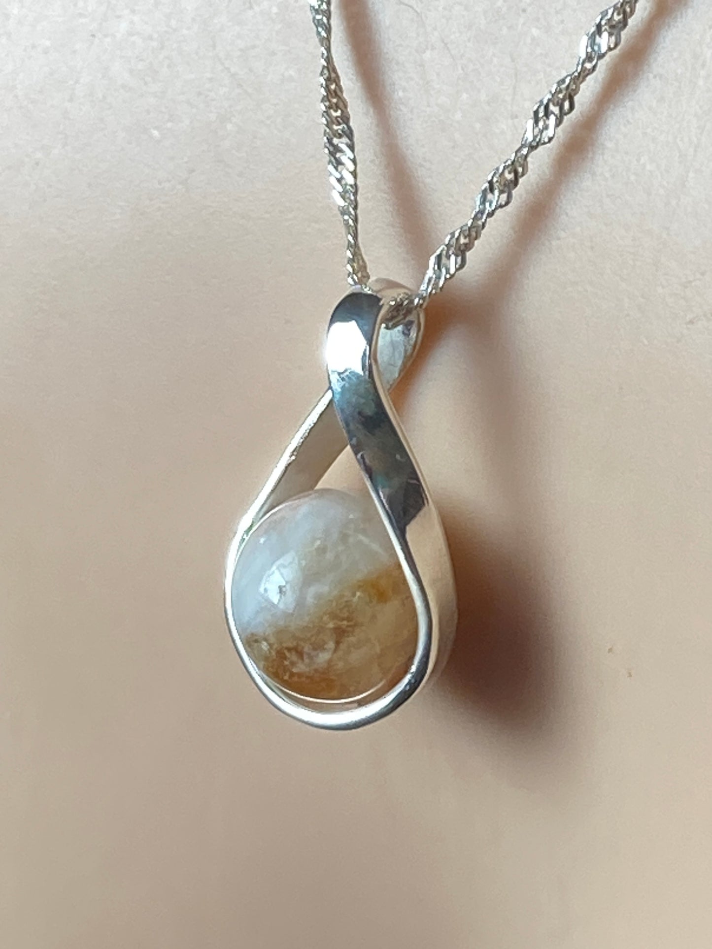 Silver necklace, 18” silver chain