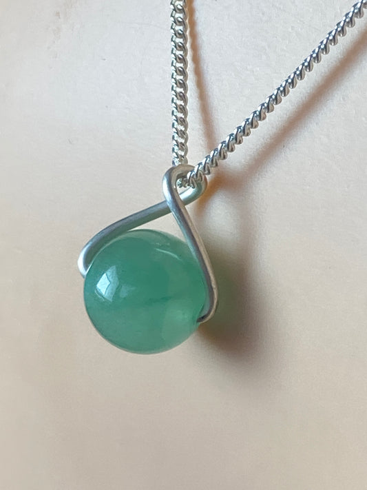 Aventurine Silver necklace