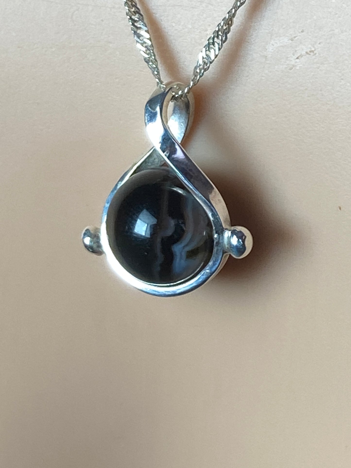 Silver necklace, 18” silver chain