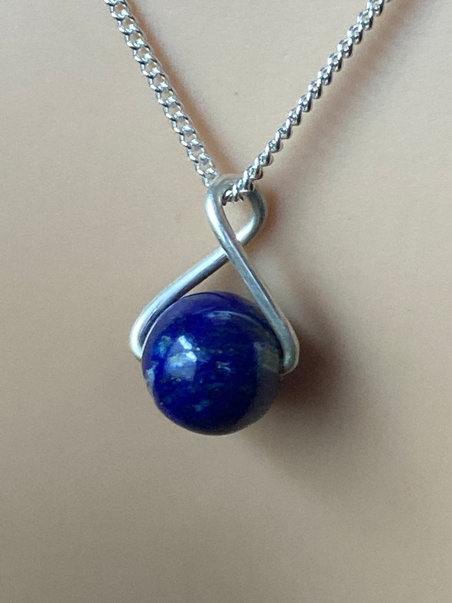 Silver Lapis lazuli pendant