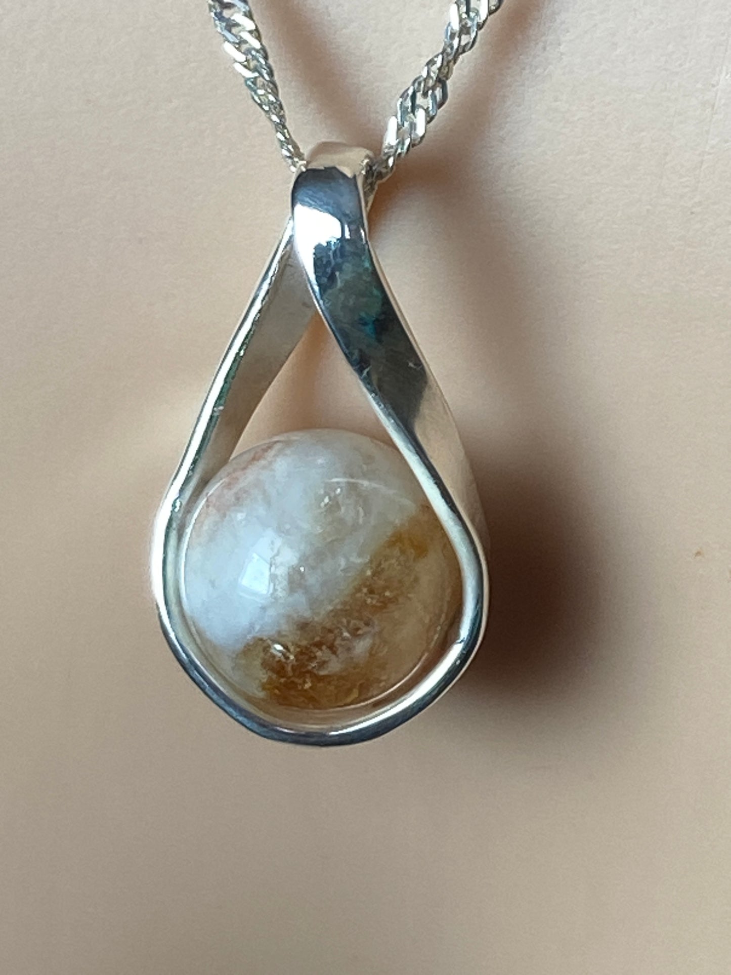 Silver necklace, 18” silver chain