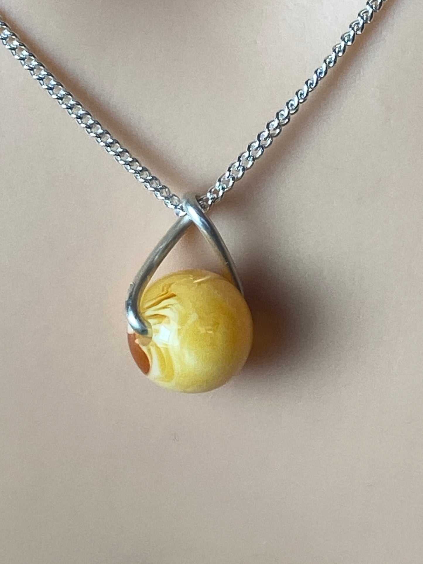 Silver Amber necklace