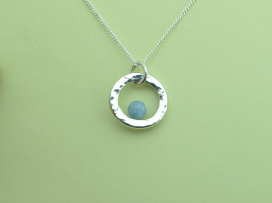 Silver Aquamarine necklace