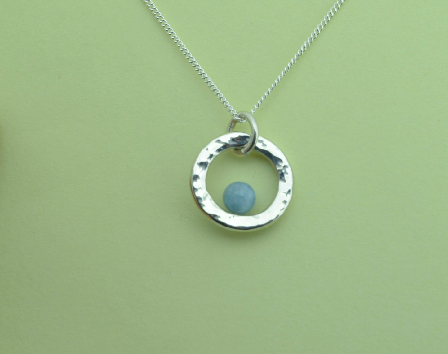 Silver Aquamarine necklace