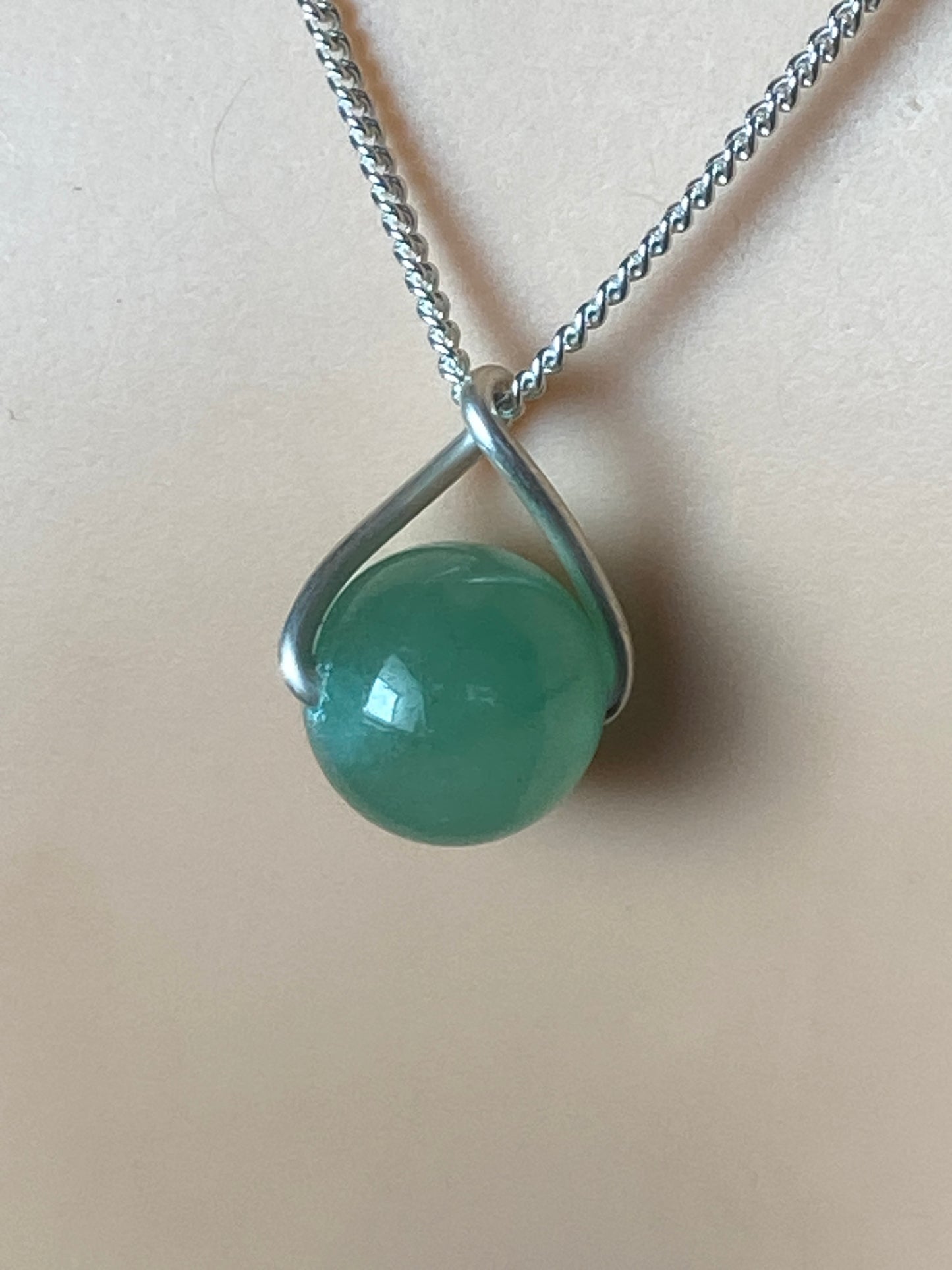 Aventurine Silver necklace