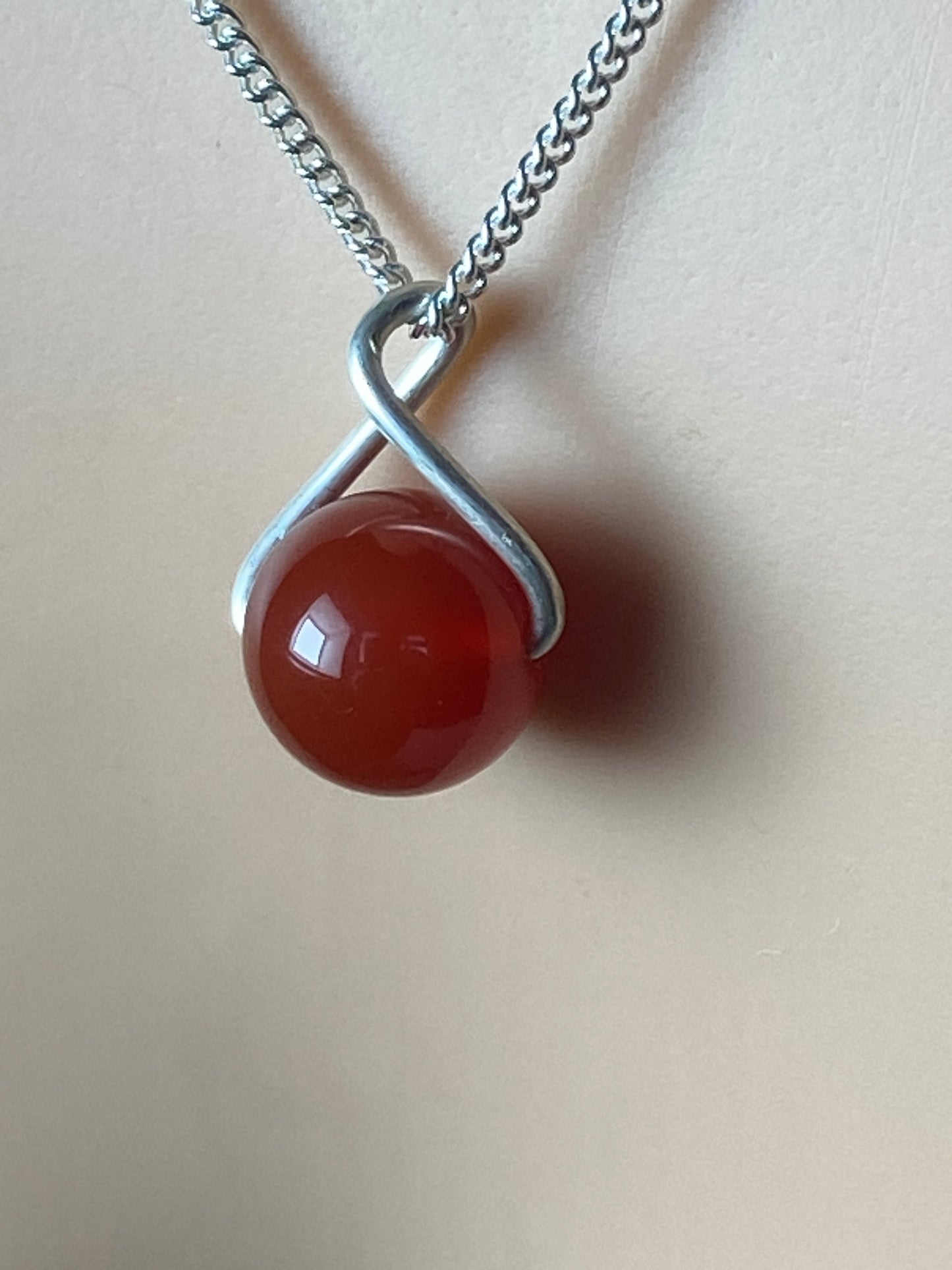 Carnelian Silver necklace