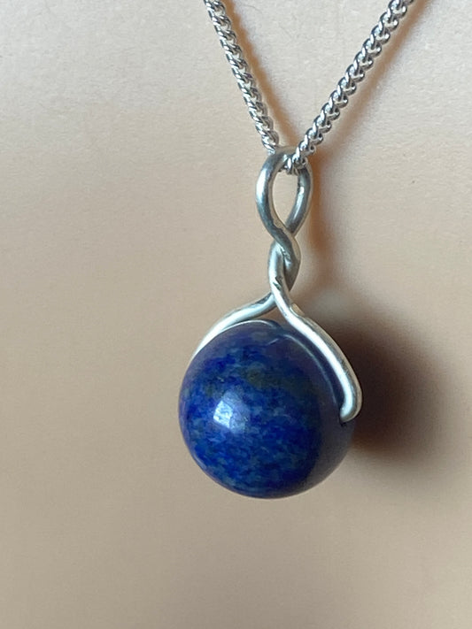 Silver Lapis lazuli necklaces