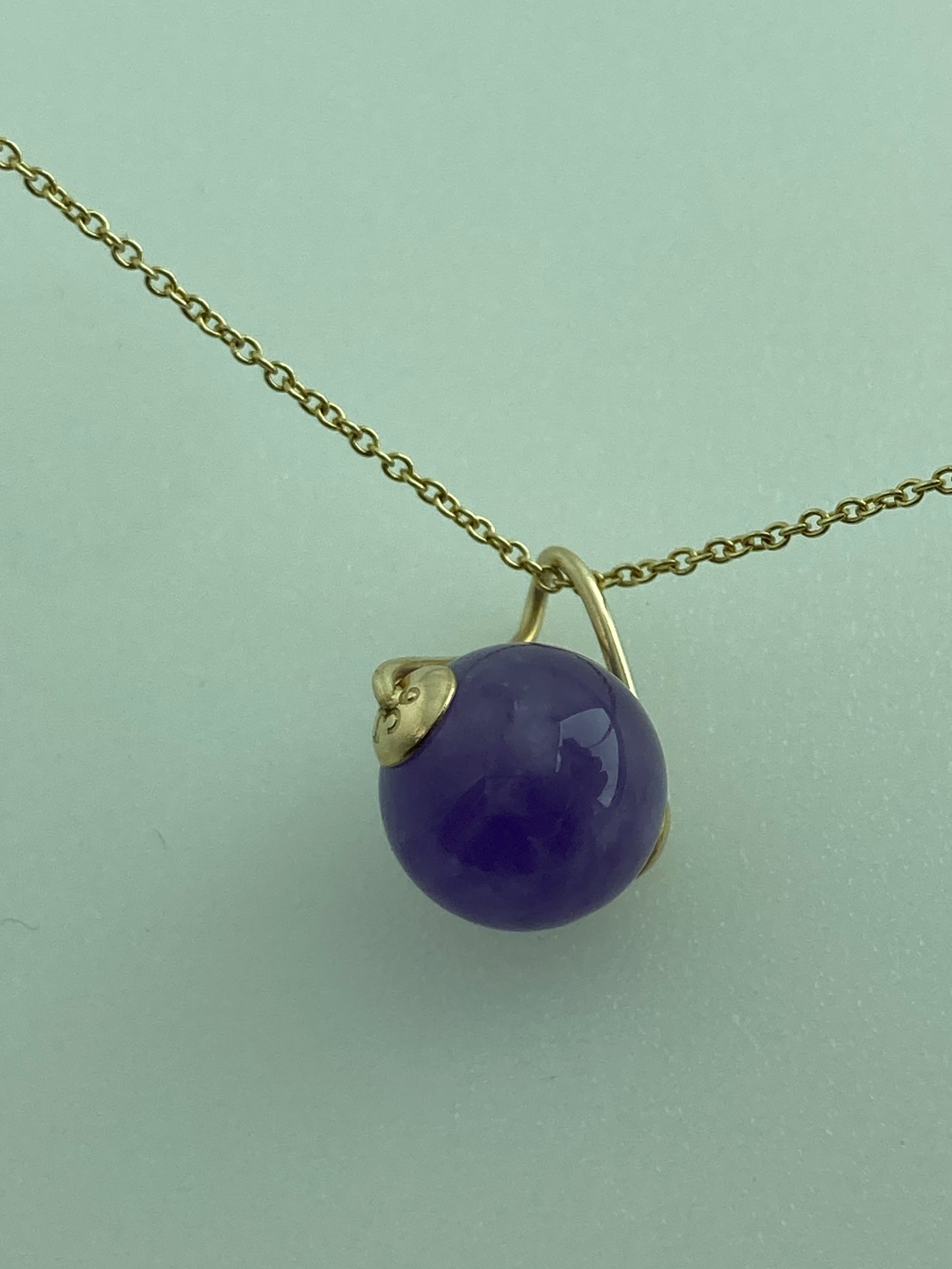 Amethyst 9ct gold necklace