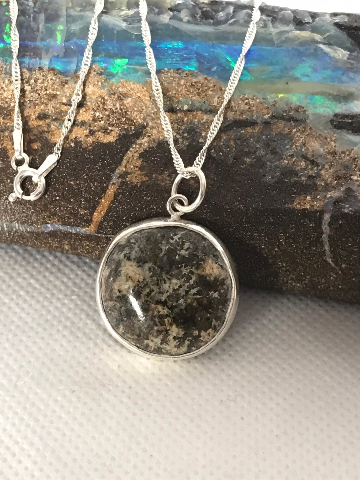 Preseli Bluestone 925 sterling silver & 18” silver chain
