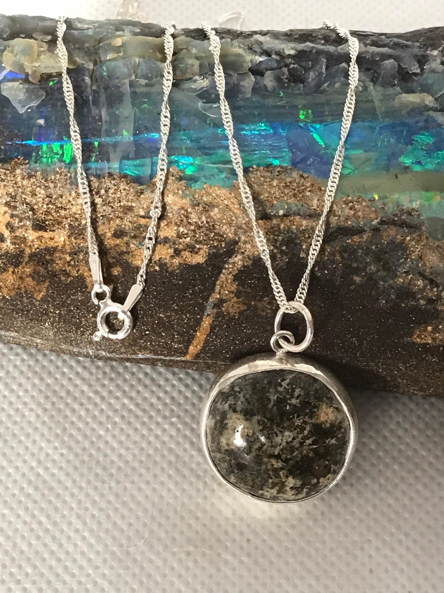 Preseli Bluestone 925 sterling silver & 18” silver chain