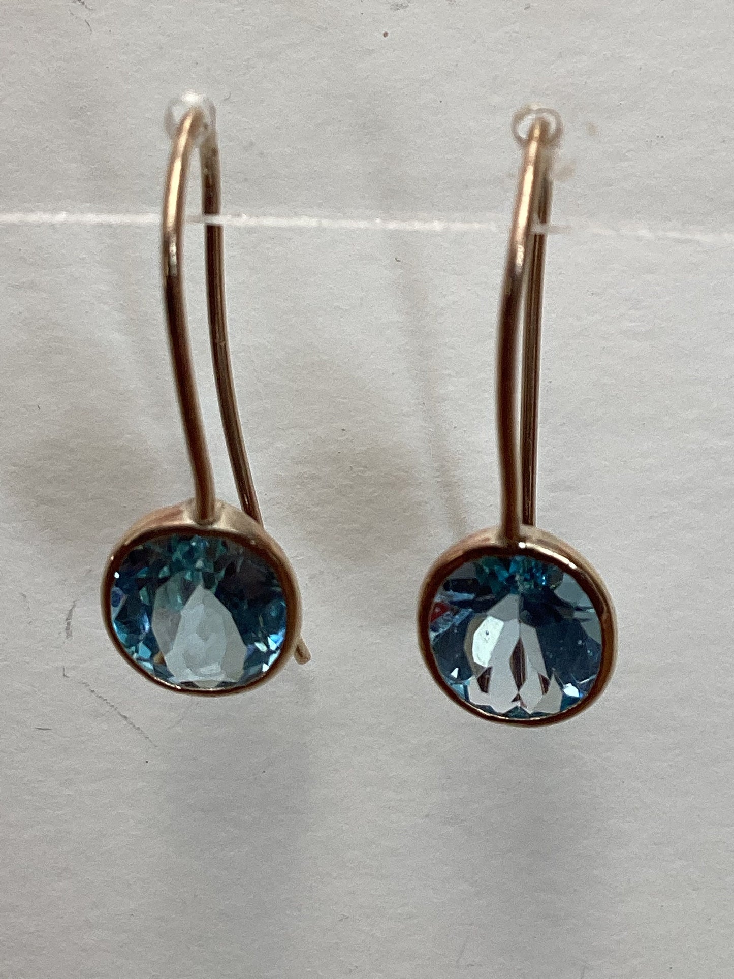 9ct Gold blue topaz Earrings
