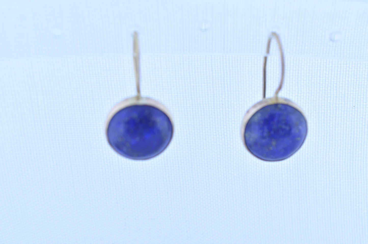 gold lapis lazuli earrings, natural blue gemstones