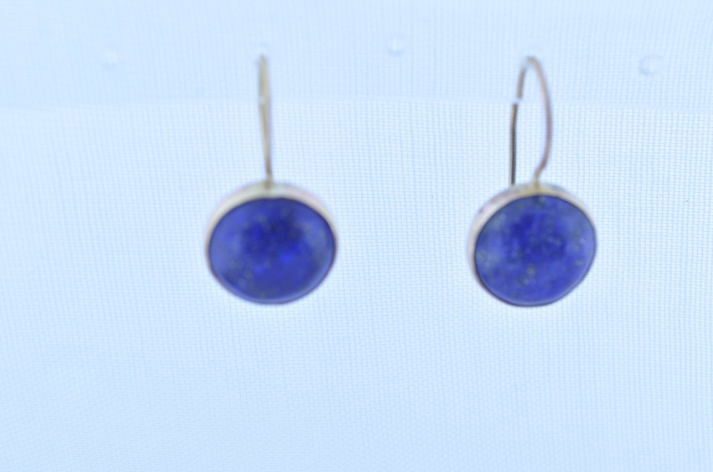 gold lapis lazuli earrings, natural blue gemstones
