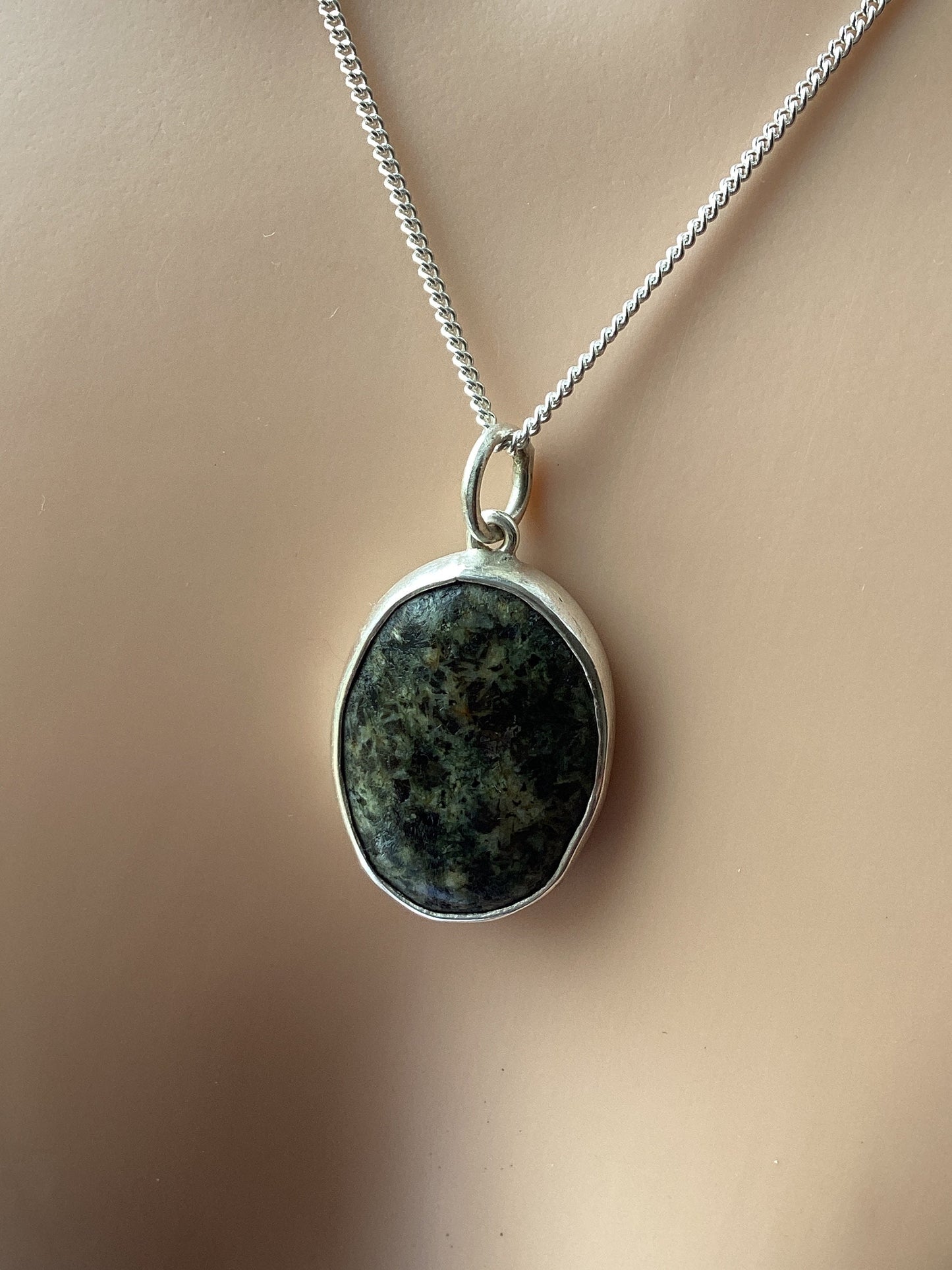 Preseli stone silver necklace