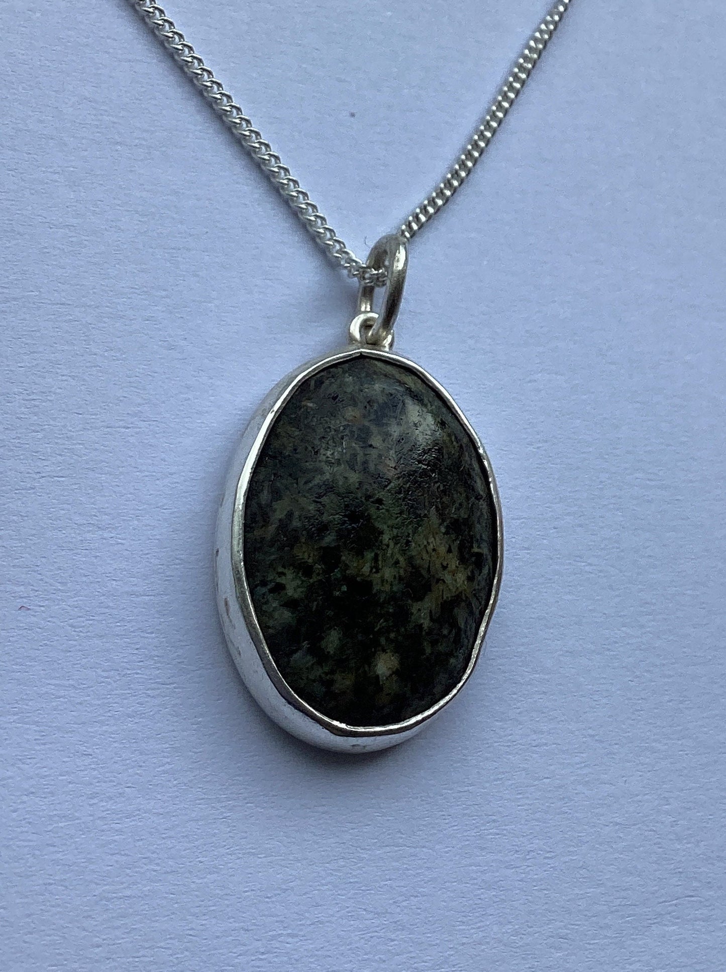Preseli stone silver necklace
