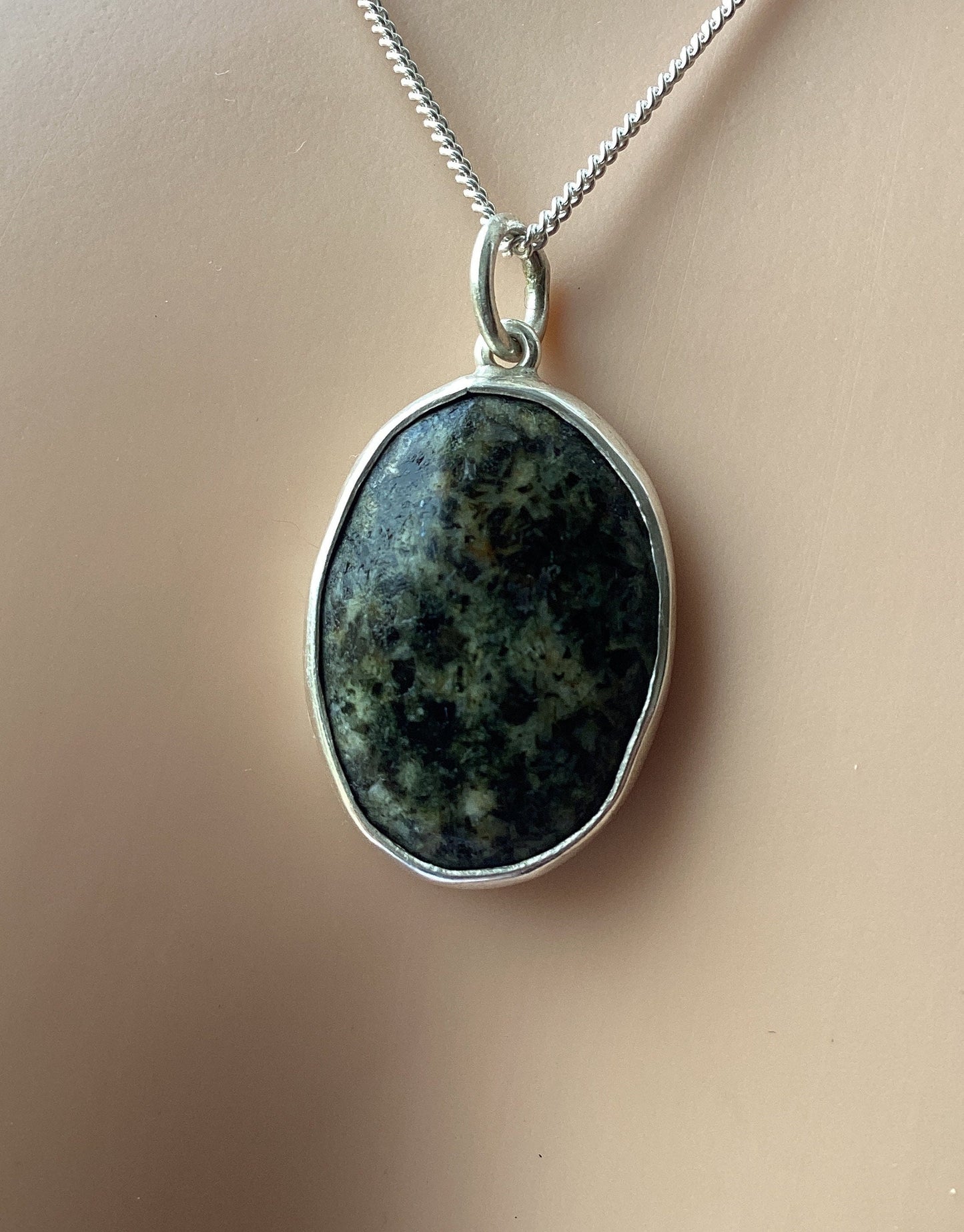 Preseli stone silver necklace