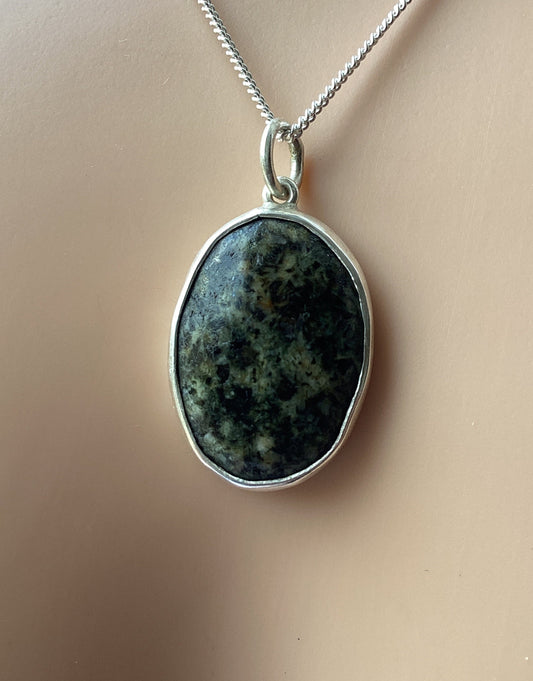 Preseli stone silver necklace