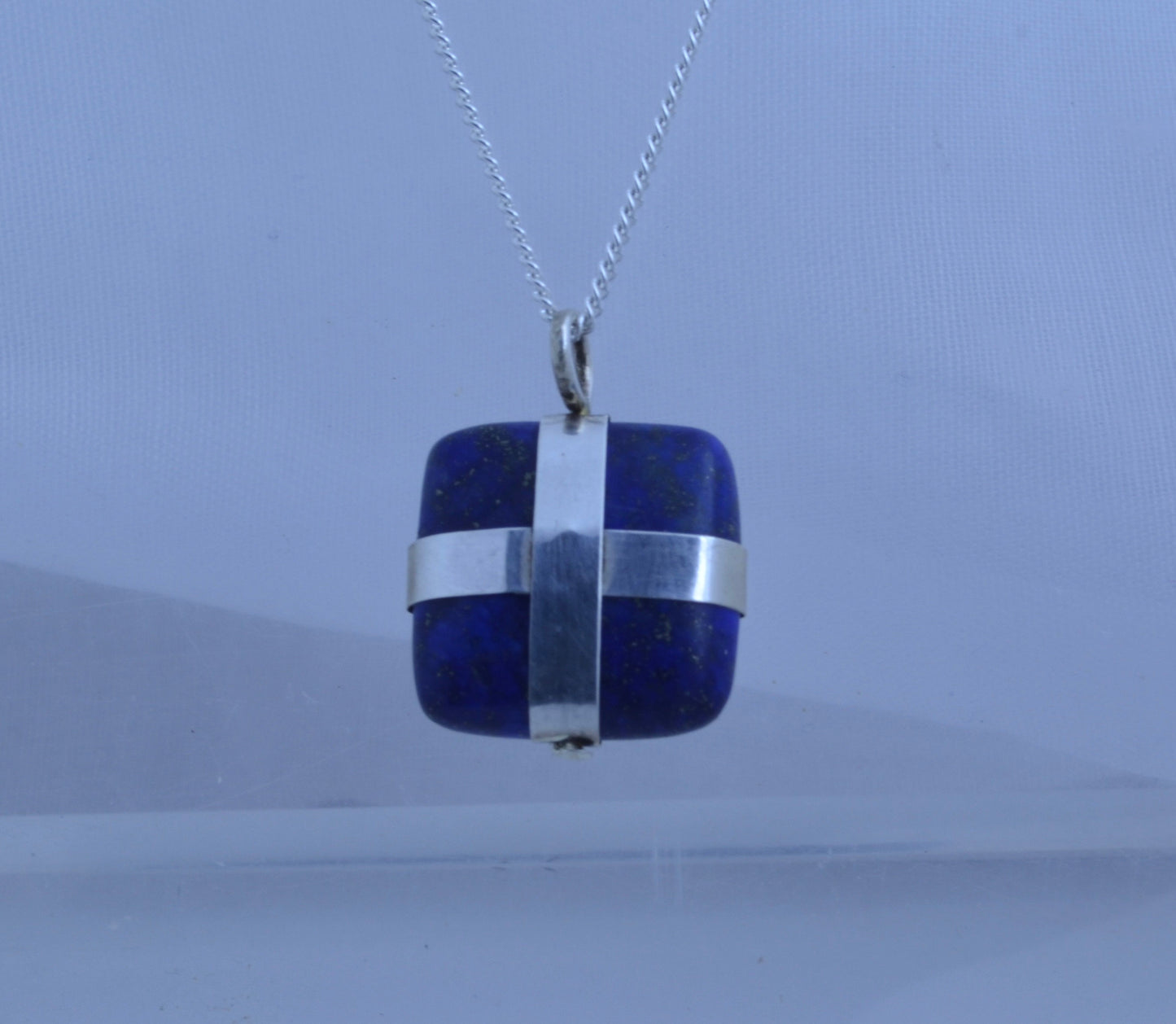 lapis lazuli silver pendant