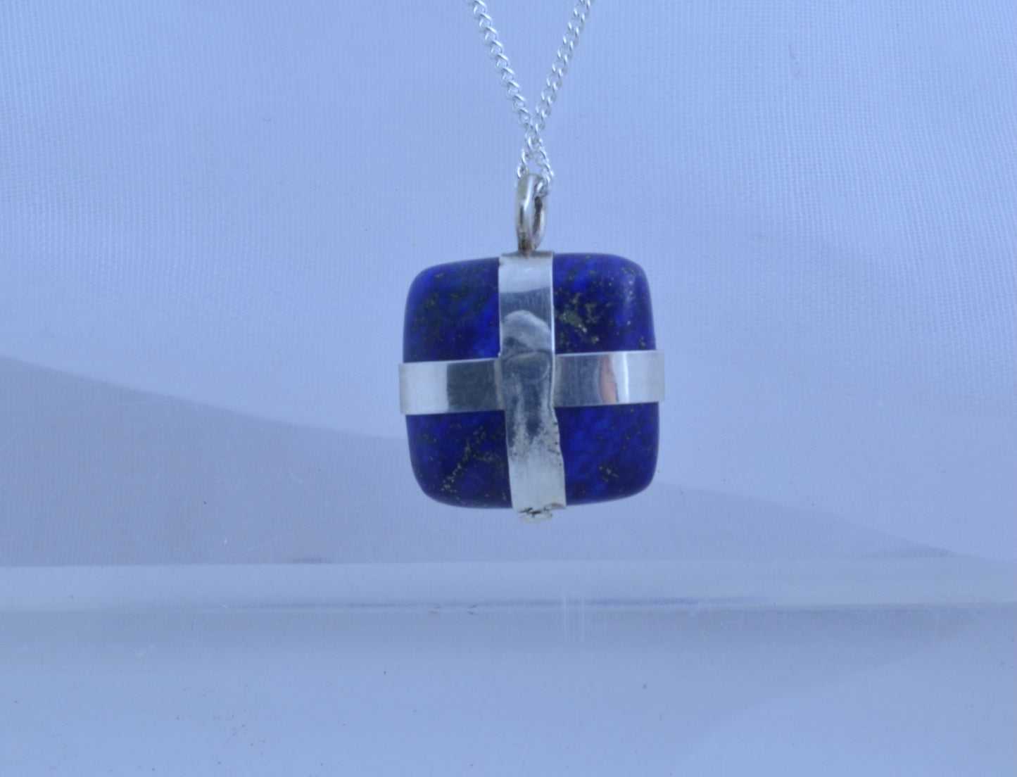 lapis lazuli silver pendant
