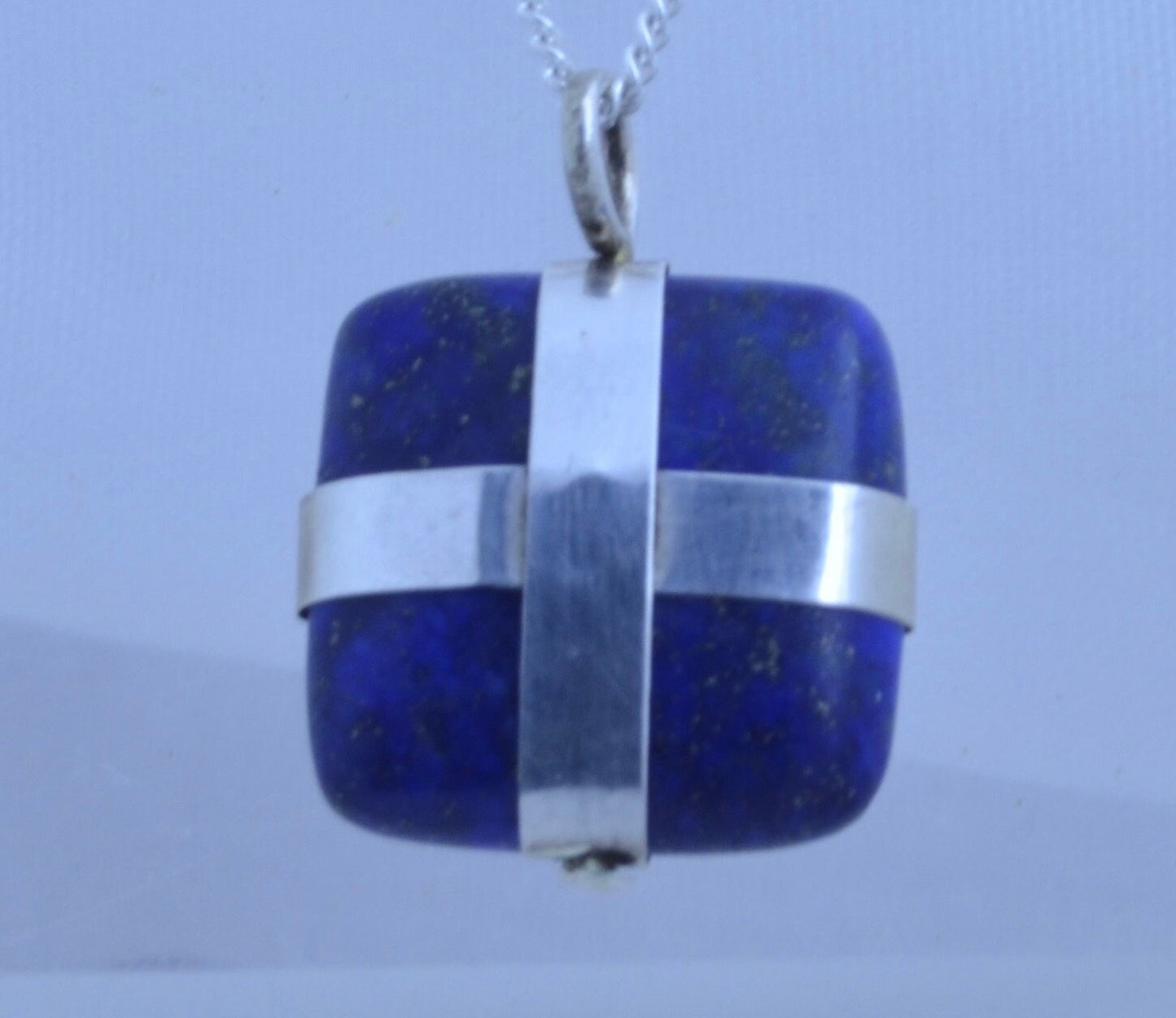 lapis lazuli silver pendant