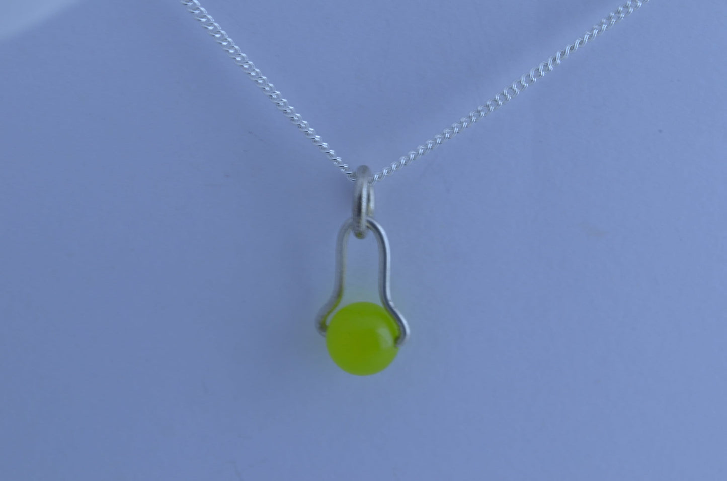 silver jade necklace, round spotted green pendant, natural gemstone, 18”chain