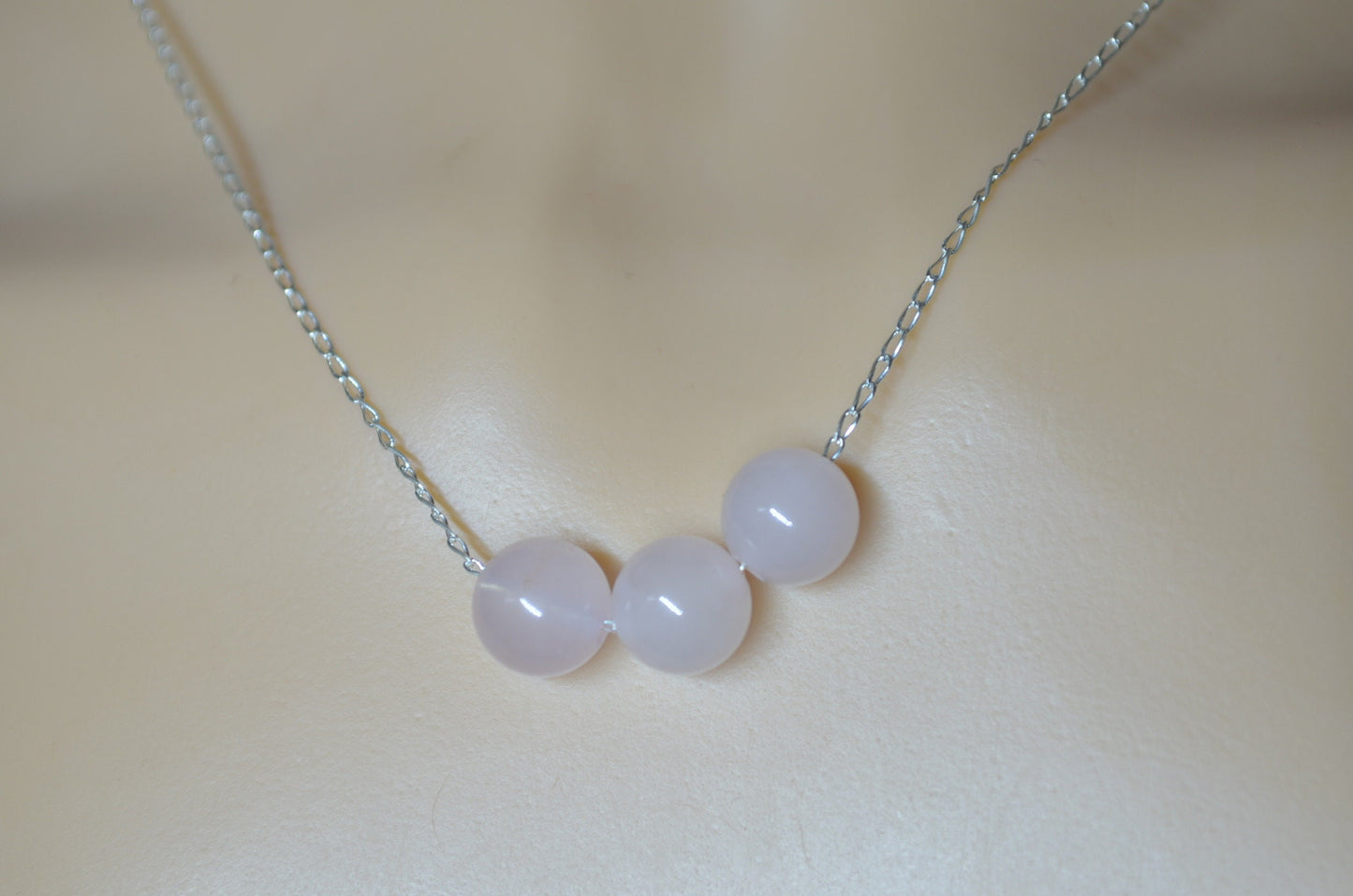 srose quartz necklace, round pink pendant, natural gemstone, solid sterling silver 18” chain