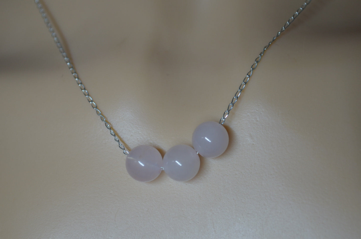 srose quartz necklace, round pink pendant, natural gemstone, solid sterling silver 18” chain