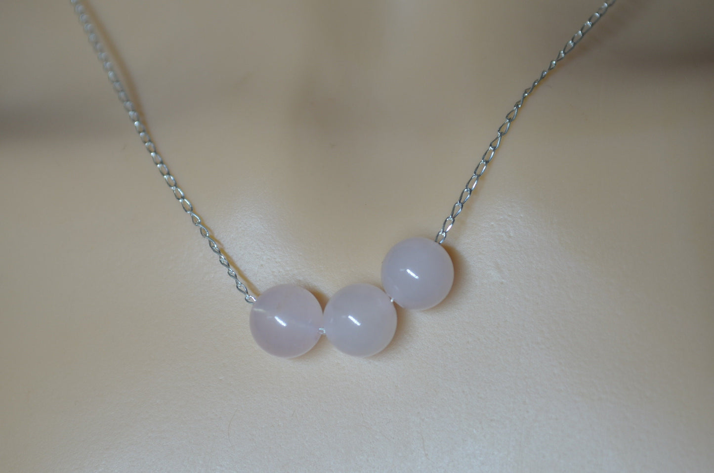 srose quartz necklace, round pink pendant, natural gemstone, solid sterling silver 18” chain