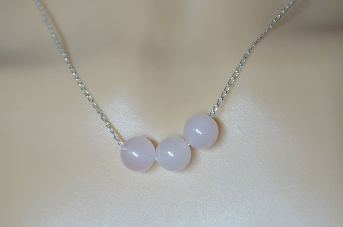 srose quartz necklace, round pink pendant, natural gemstone, solid sterling silver 18” chain