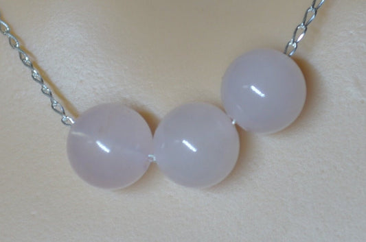 srose quartz necklace, round pink pendant, natural gemstone, solid sterling silver 18” chain