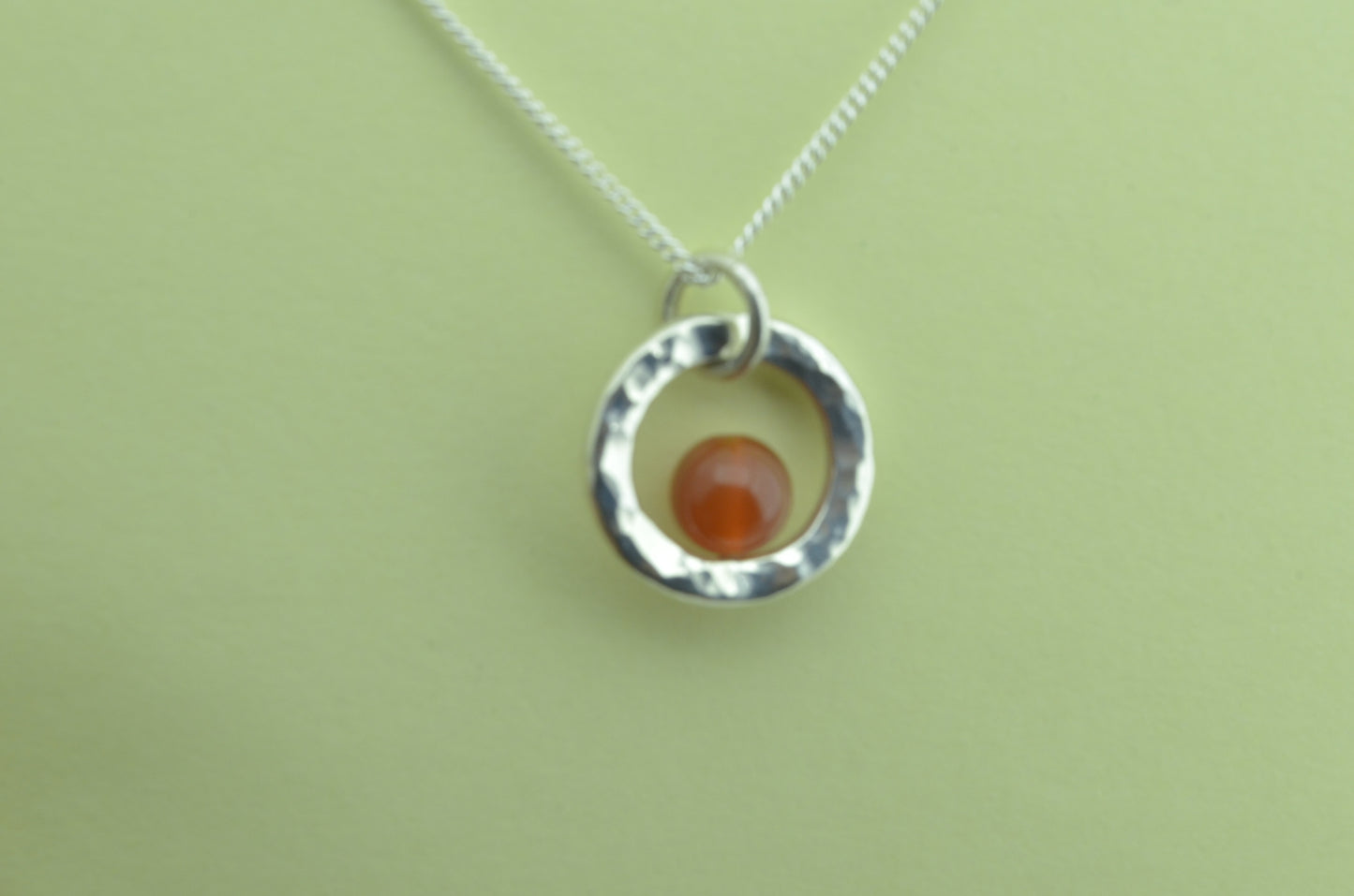 Silver Carnelian necklace