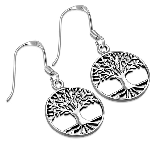 Celtic Tree of Life Silver Earrings