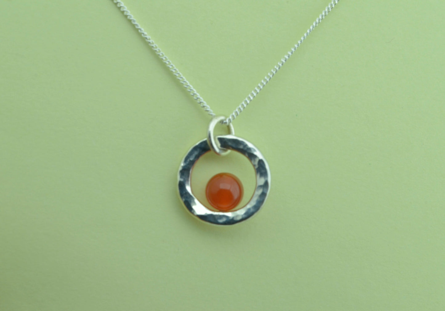 Silver Carnelian necklace