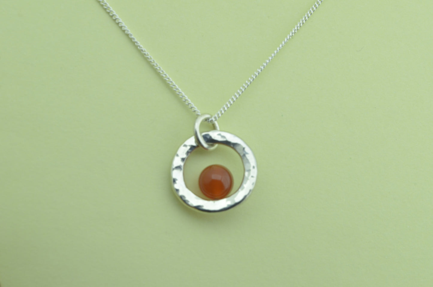 Silver Carnelian necklace