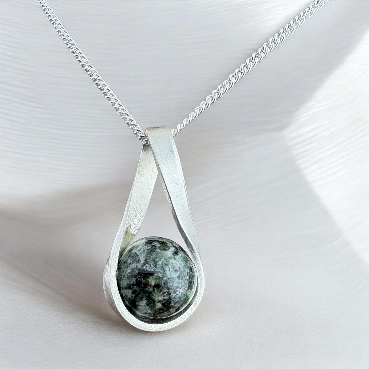 Preseli Bluestone silver pendant and 18” chain