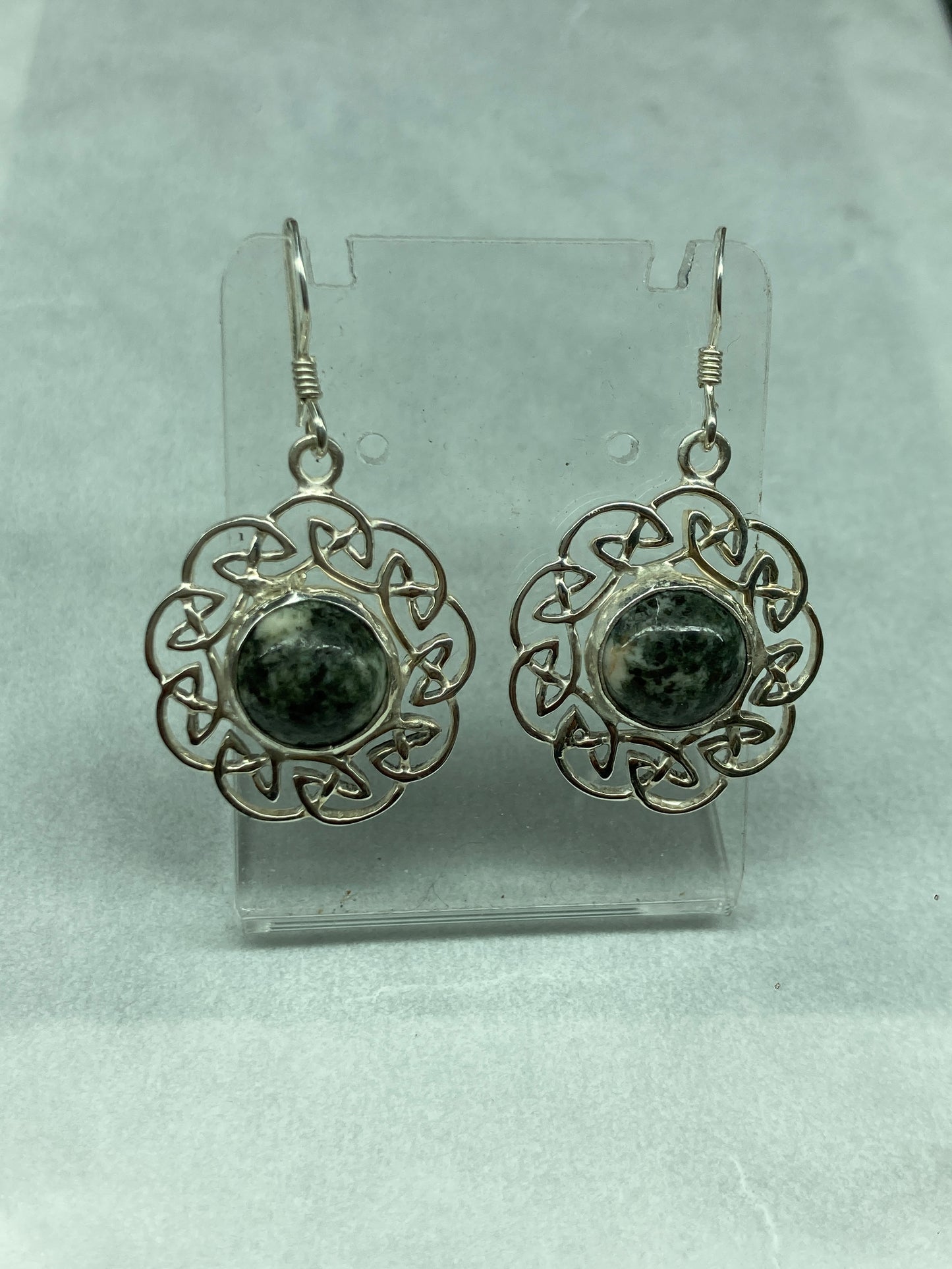Preseli Bluestone and silver earrings, solid 925 sterling silver