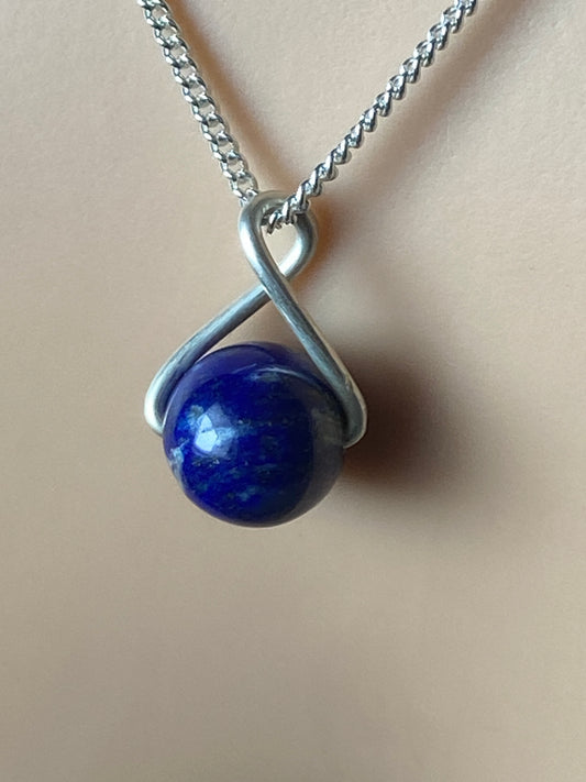 Silver Lapis lazuli pendant
